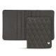 Etui cartes de visite - 6 cartes - Anthracite - Couture ( Pantone 424C ) 