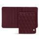 Etui cartes de visite - 6 cartes - Lie de vin - Couture ( Pantone 5115C ) 