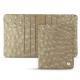 Estuche de piel para tarjetas de visita - 6 tarjetas - Autruche desert