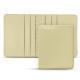 Lederetui für Visiten- und Kreditkarten - 6 Karten - Beige PU