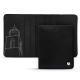 Leather case for business cards - 6 cards - Negre poudro