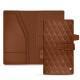 Portadocumenti da viaggio - pelle - Marron - Couture ( Nappa - Pantone 1615C ) 