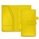 Leather travel wallet - Jaune fluo