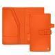 Pasta para documentos de viagem - pele - Orange fluo