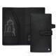 Leather travel wallet - Negre poudro