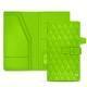 Leather travel wallet - Vert fluo - Couture