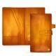 Leather travel wallet - Orange Patine