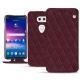 Funda de piel LG V30 - Lie de vin - Couture ( Pantone 5115C ) 