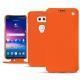 LG V30 leather case - Orange fluo