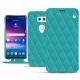 Custodia in pelle LG V30 - Bleu fluo - Couture