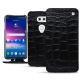 LG V30 leather case - Crocodile nero