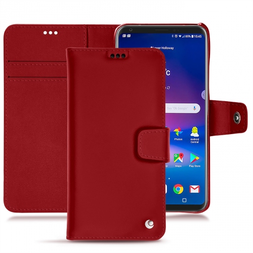 가죽 커버 LG V30Rouge ( Nappa - Pantone #d50032 ) 