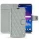 Funda de piel LG V30 - Gris - Couture ( Nappa - Pantone W428C ) 