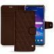 Lederschutzhülle LG V30 - Châtaigne - Couture ( Pantone 476C ) 