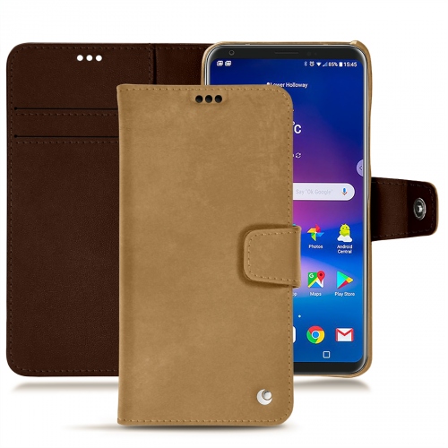 Custodia in pelle LG V30Sable vintage ( Pantone #9b7340 ) 