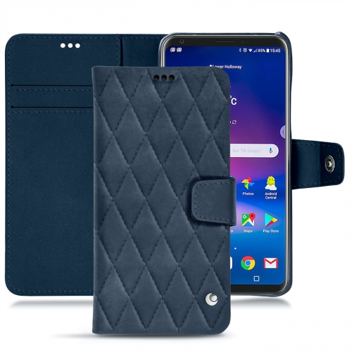 LG V30 leather caseJean vintage - Couture ( Pantone #2f414f  ) 