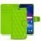 Custodia in pelle LG V30 - Vert fluo - Couture