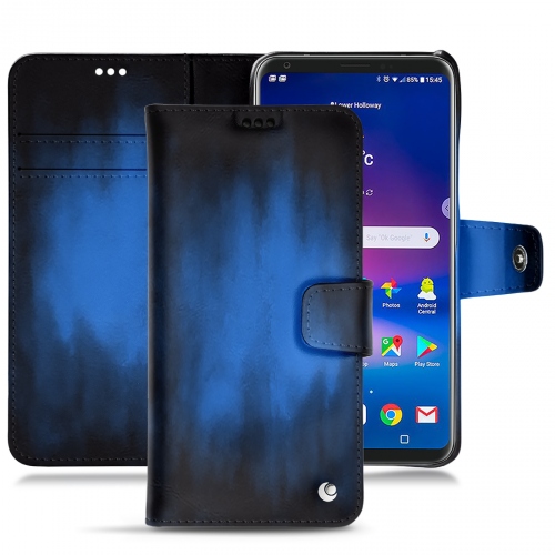 가죽 커버 LG V30Bleu Patine
