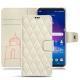 Custodia in pelle LG V30 - Blanc escumo - Couture
