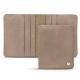 Leather case for business cards - 6 cards - Taupe vintage ( Pantone 7530C ) 