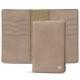 革製パスポートケース - クレジットカード8枚 - Taupe vintage ( Pantone 7530C ) 