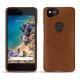 Coque cuir Google Pixel 2 - Marron ( Nappa - Pantone 1615C ) 
