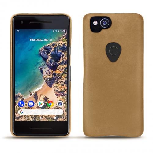 Custodia in pelle Google Pixel 2Sable vintage ( Pantone #9b7340 ) 