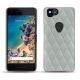 Coque cuir Google Pixel 2 - Gris - Couture ( Nappa - Pantone W428C ) 
