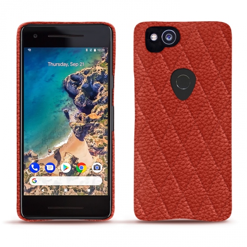 Capa em pele Google Pixel 2Papaye - Couture ( Pantone #b54317 ) 