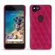 Coque cuir Google Pixel 2 - Rose fluo - Couture