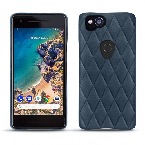 Capa em pele Google Pixel 2Jean vintage - Couture ( Pantone #2f414f  ) 