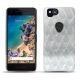 Coque cuir Google Pixel 2 - Platinium - Couture