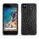 Coque cuir Google Pixel 2 - Autruche nero