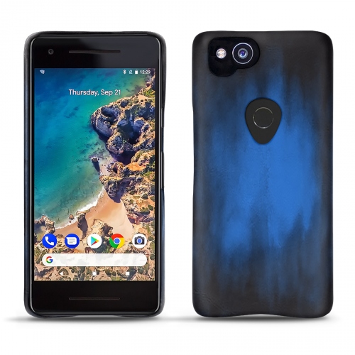 Capa em pele Google Pixel 2Bleu Patine