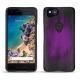 Coque cuir Google Pixel 2 - Violet Patine