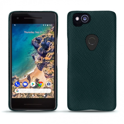 Custodia in pelle Google Pixel 2Vert séduisant ( Pantone #1d3c34 ) 