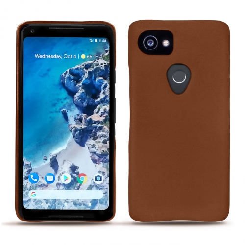 Google Pixel 2 XL leather caseMarron ( Nappa - Pantone #8B4720 ) 