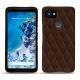 Coque cuir Google Pixel 2 XL - Châtaigne - Couture ( Pantone 476C ) 