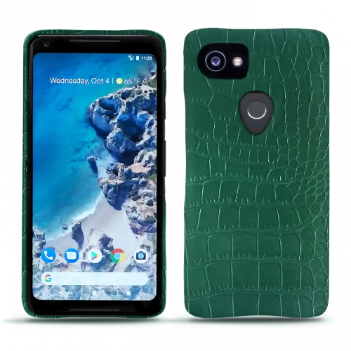 Funda de piel Google Pixel 2 XLCrocodile pino ( Pantone #173F35 ) 