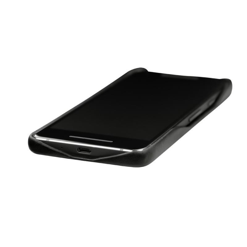 Google Pixel 2 XL leather cover - Noir ( Nappa - Black ) 