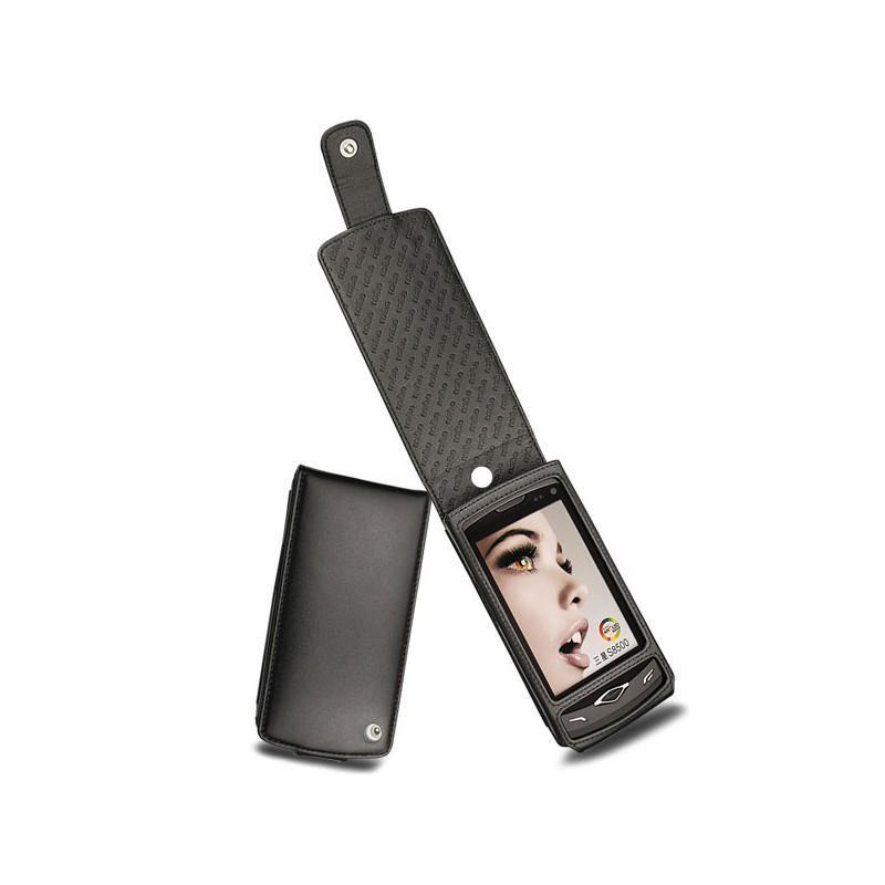 Funda de piel Samsung GT-S8500 Wave  - Noir ( Nappa - Black ) 