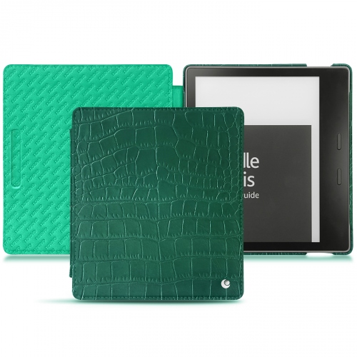 Lederschutzhülle Amazon Kindle Oasis (2017)Crocodile pino ( Pantone #173F35 ) 