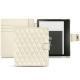Funda de piel Amazon Kindle Oasis (2017) - Blanc - Couture ( Bologna - White ) 