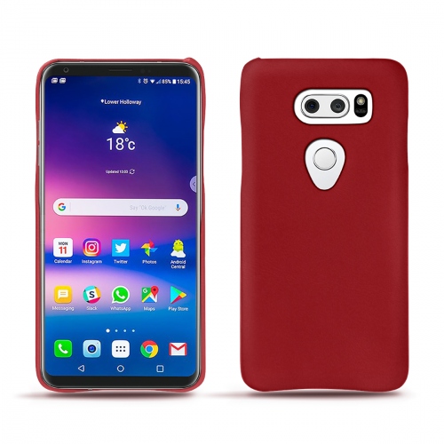 Capa em pele LG V30Rouge ( Nappa - Pantone #d50032 ) 