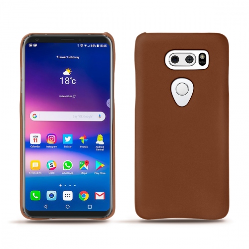 LG V30 leather caseMarron ( Nappa - Pantone #8B4720 ) 