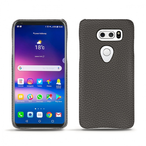 Capa em pele LG V30Anthracite ( Pantone #41403c ) 