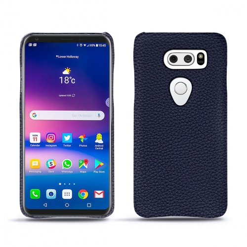 LG V30 : Les étuis premium cuir chics et élégants Cobalt ( Pantone #2b253f ) 
