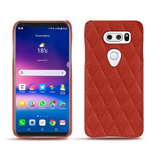 Capa em pele LG V30Papaye - Couture ( Pantone #b54317 ) 