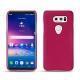 Coque cuir LG V30 - Rose fluo