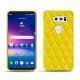 Funda de piel LG V30 - Jaune fluo - Couture